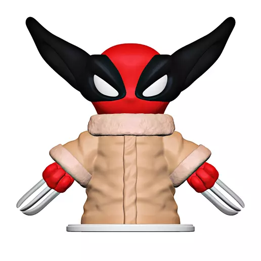 Grogu Baby Yoda Deadpool Ryan Reynolds Wolverine 3D print model