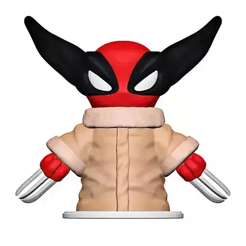 Grogu Baby Yoda  Deadpool Ryan Reynolds  Wolverine 3D print model