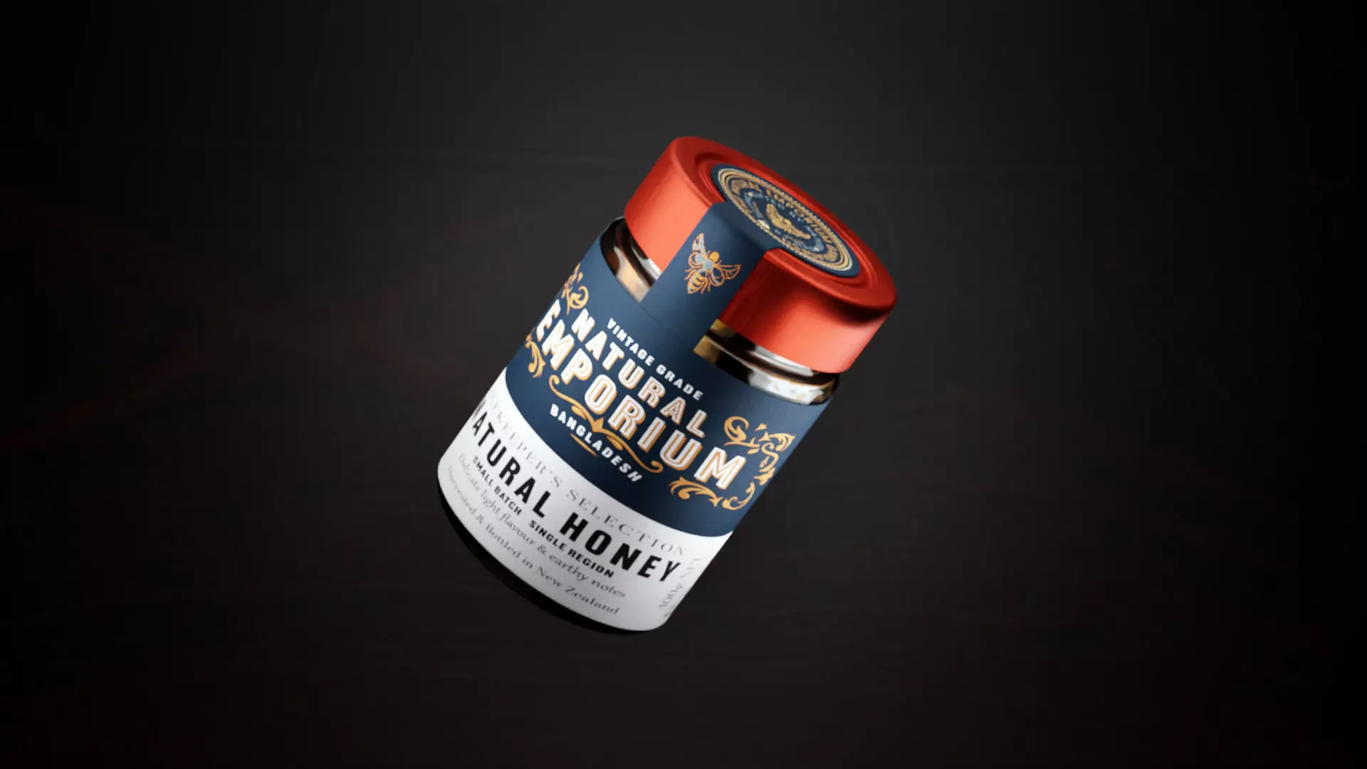 Honey Cream Bottle with Package Design - 3D Model 3D model