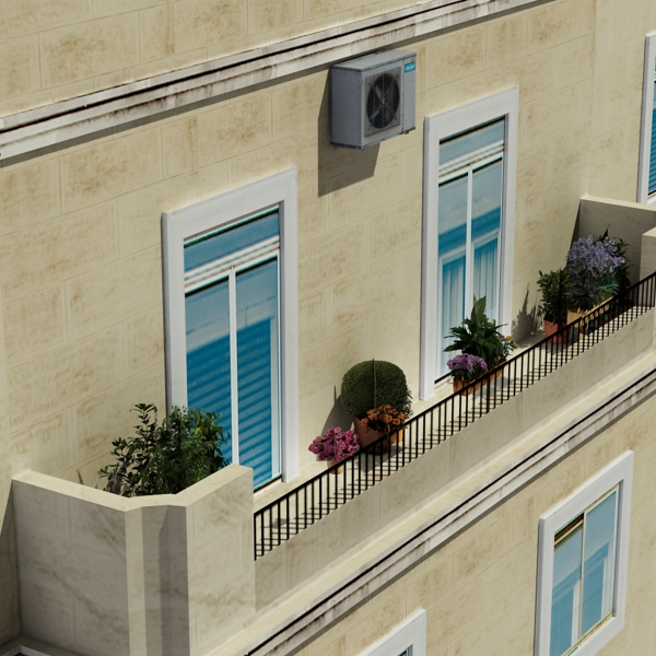 Building Collection 77-80 Low-poly 3D model_25