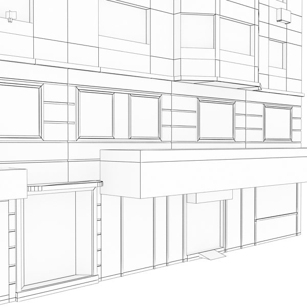 Building Collection 77-80 Low-poly 3D model_47