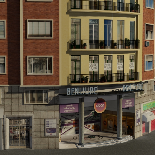 Building Collection 77-80 Low-poly 3D model_50