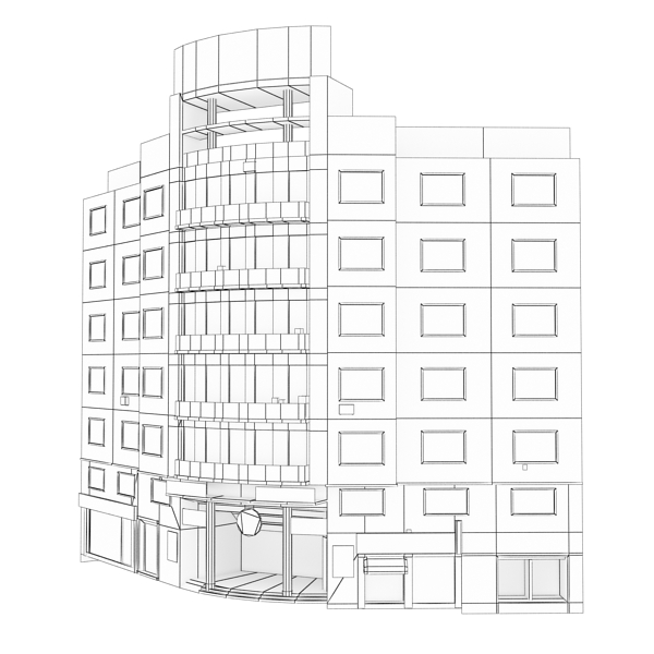 Building Collection 77-80 Low-poly 3D model_62