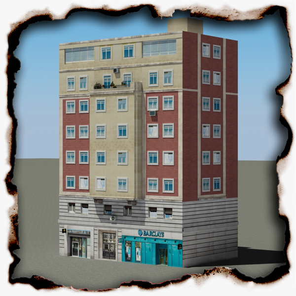 Building Collection 77-80 Low-poly 3D model_18