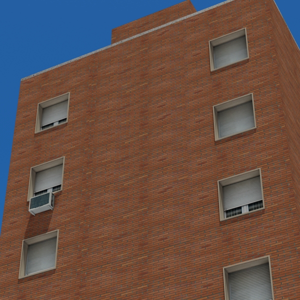 Building Collection 77-80 Low-poly 3D model_11