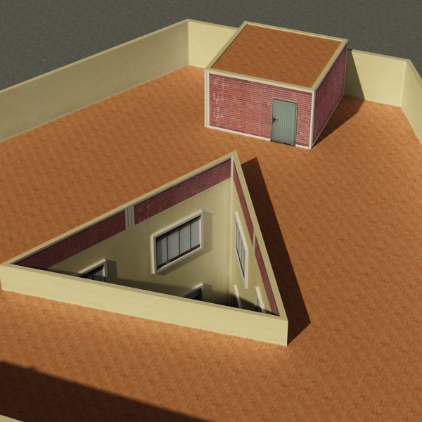 Building Collection 77-80 Low-poly 3D model_57