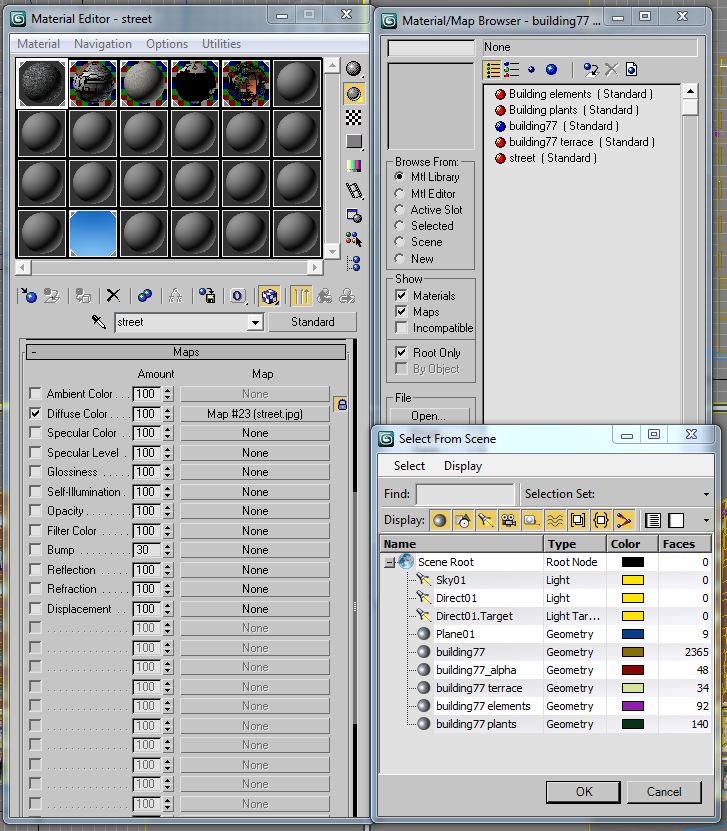 Building Collection 77-80 Low-poly 3D model_13