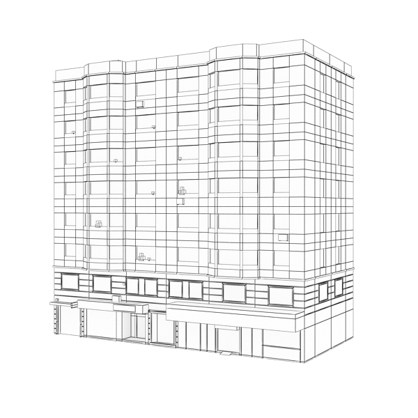 Building Collection 77-80 Low-poly 3D model_45