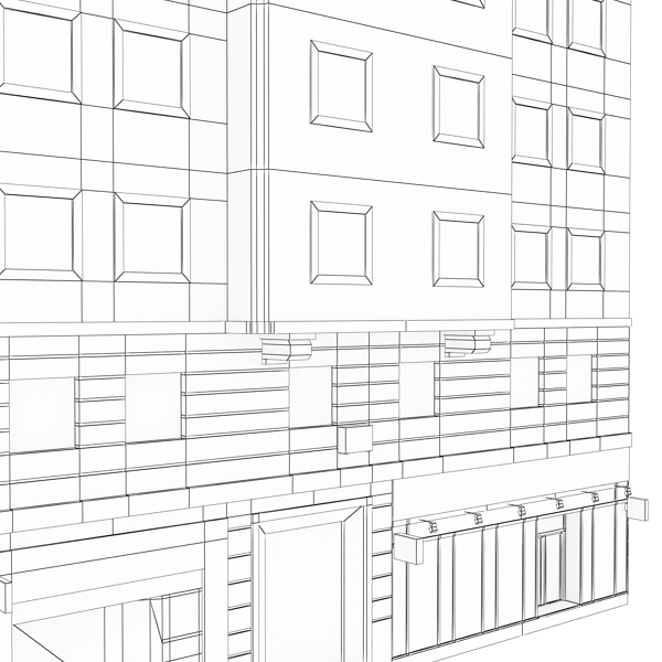 Building Collection 77-80 Low-poly 3D model_33