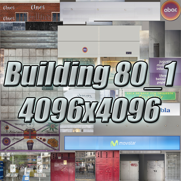Building Collection 77-80 Low-poly 3D model_60