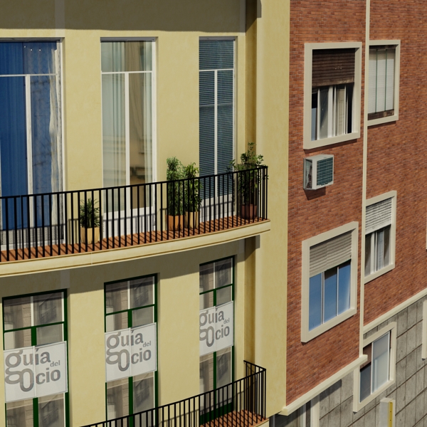 Building Collection 77-80 Low-poly 3D model_54