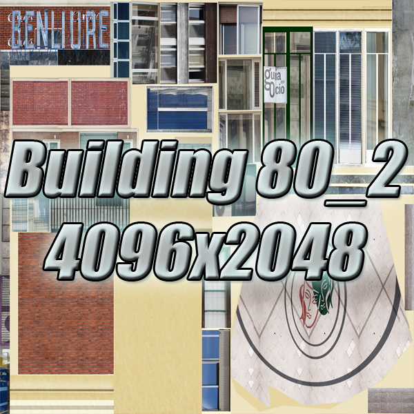 Building Collection 77-80 Low-poly 3D model_61