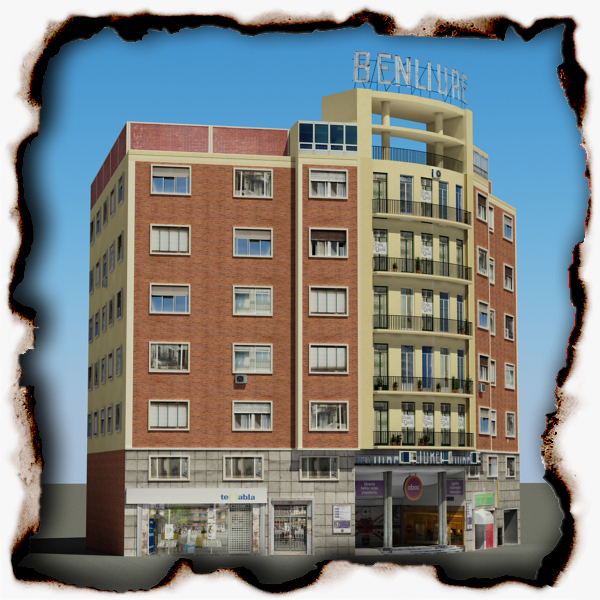 Building Collection 77-80 Low-poly 3D model_48