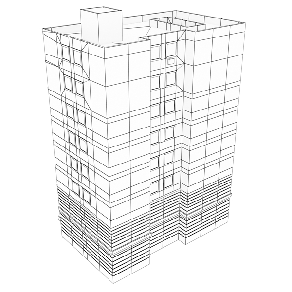 Building Collection 77-80 Low-poly 3D model_32