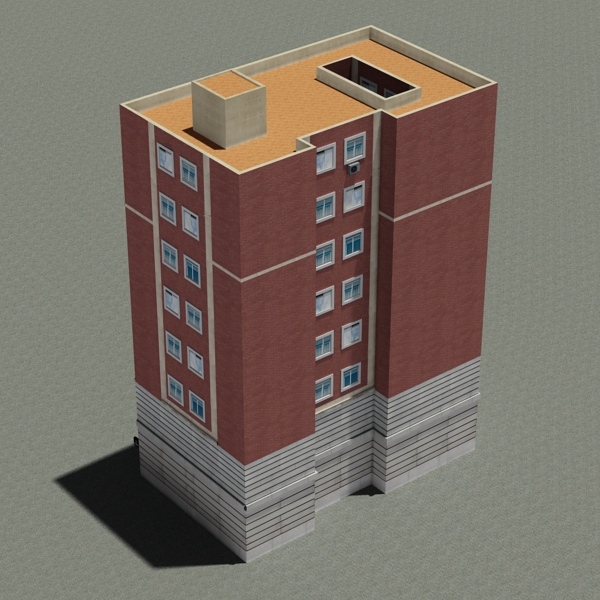 Building Collection 77-80 Low-poly 3D model_20