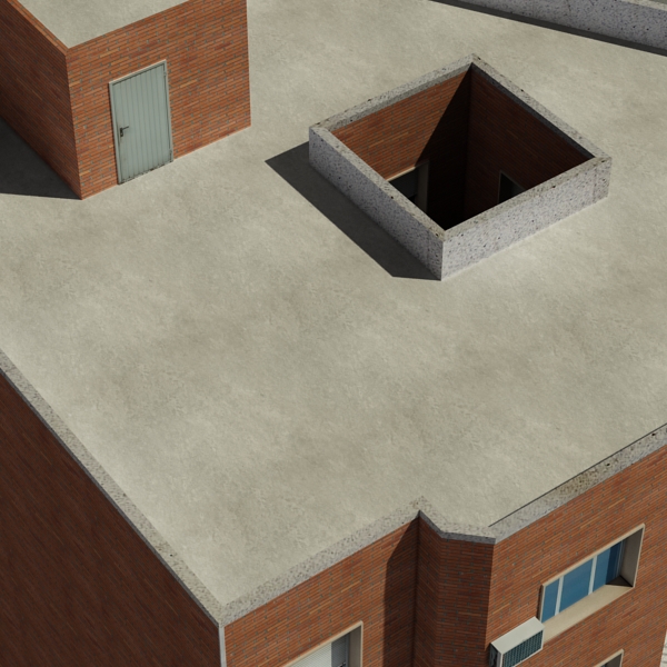 Building Collection 77-80 Low-poly 3D model_9