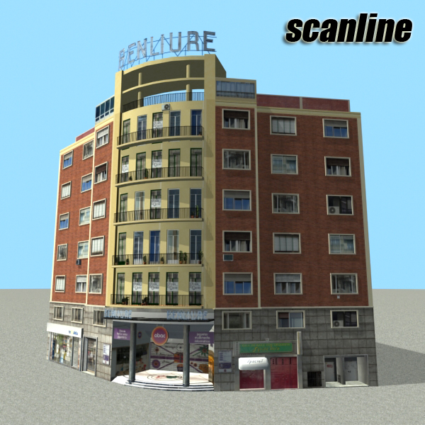 Building Collection 77-80 Low-poly 3D model_58
