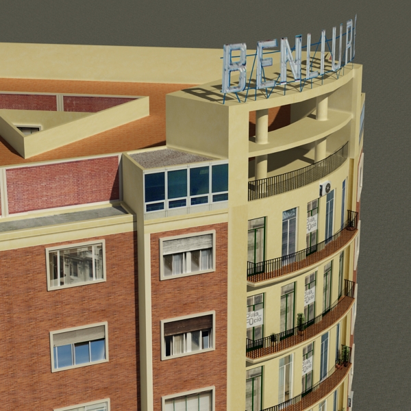 Building Collection 77-80 Low-poly 3D model_56