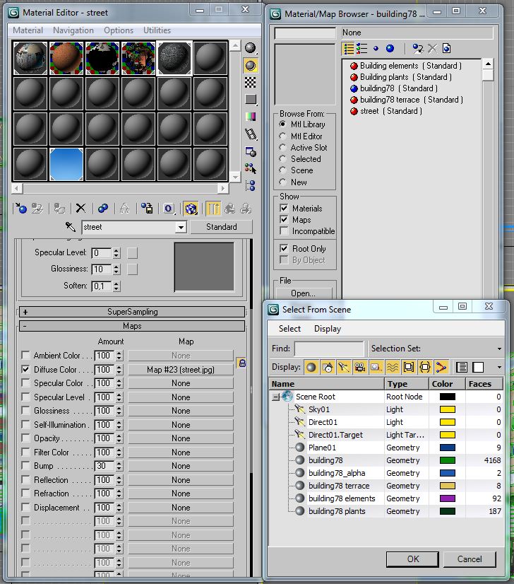 Building Collection 77-80 Low-poly 3D model_29