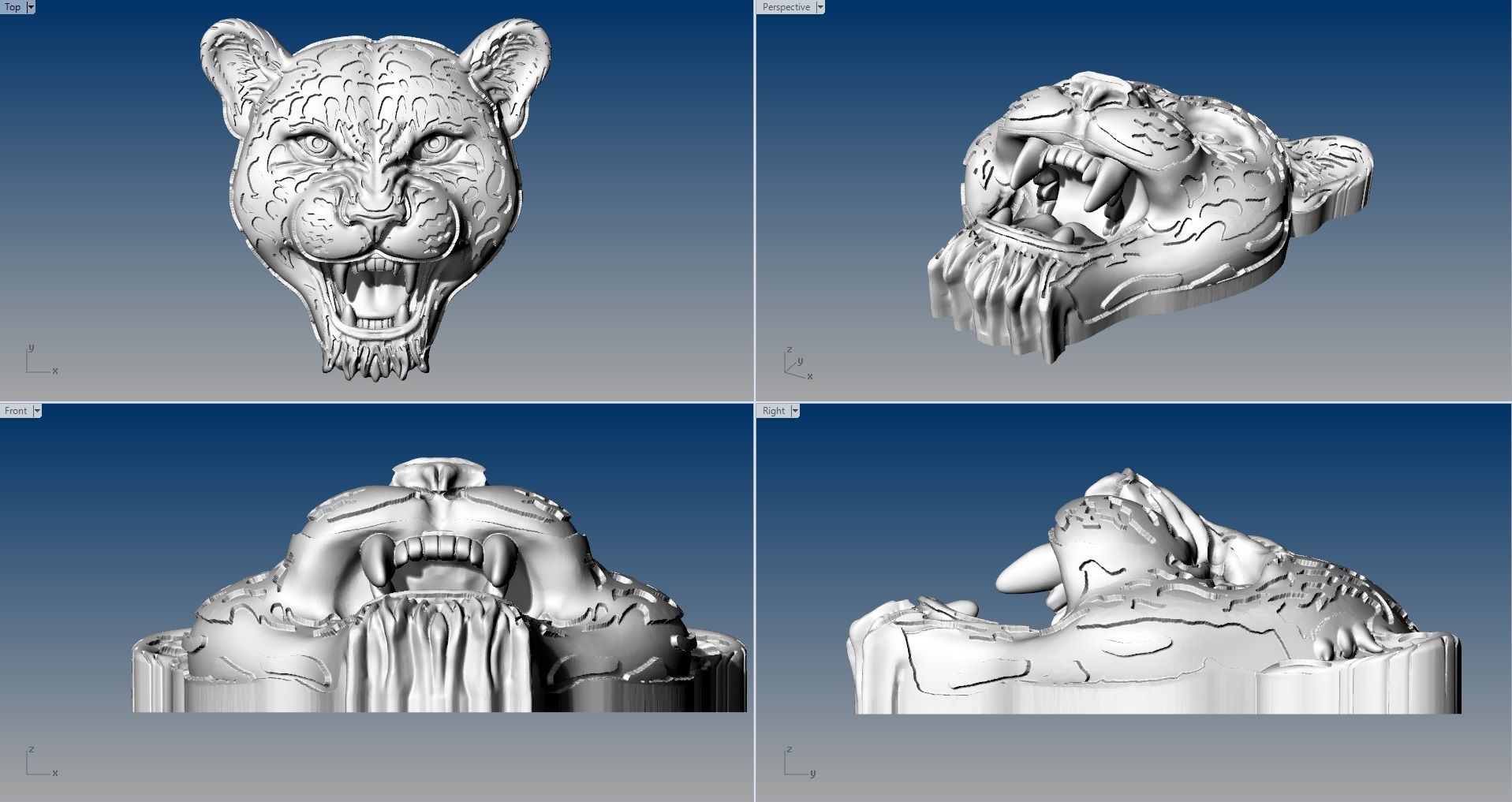 TIGER PENDENT 3D print model_7