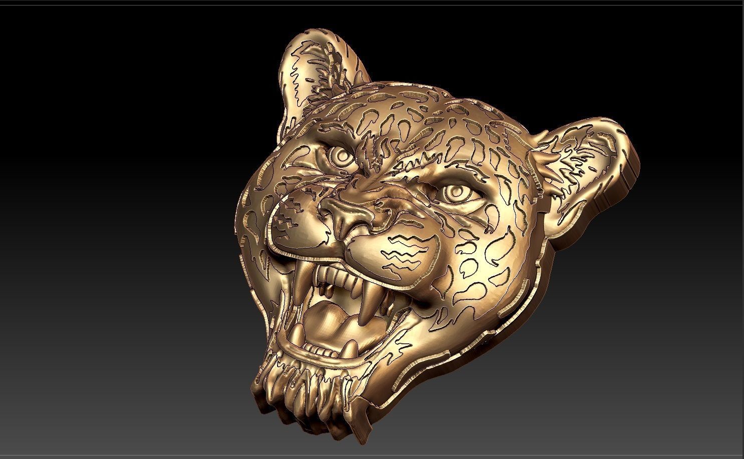 TIGER PENDENT 3D print model_2