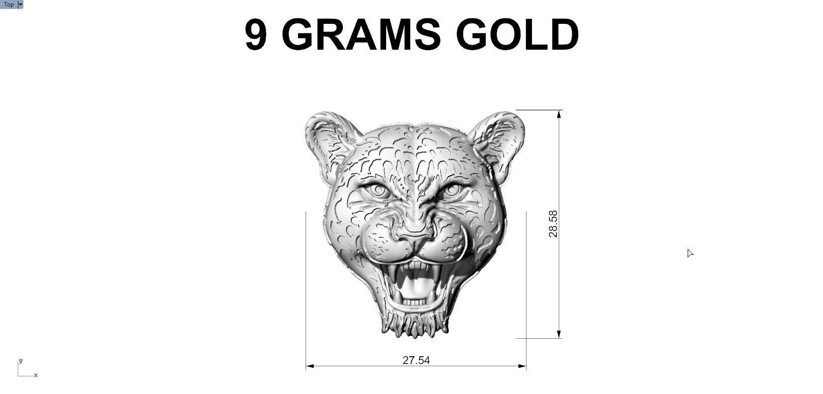 TIGER PENDENT 3D print model_11