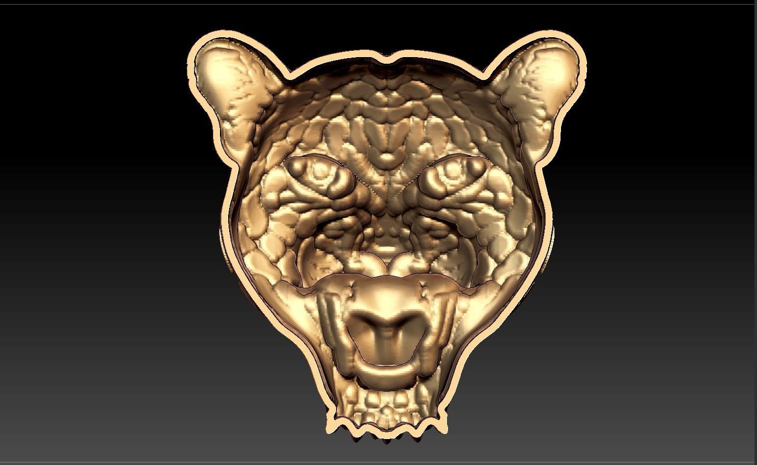 TIGER PENDENT 3D print model_8