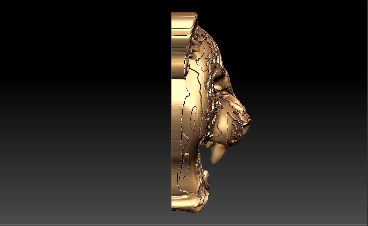 TIGER PENDENT 3D print model_4