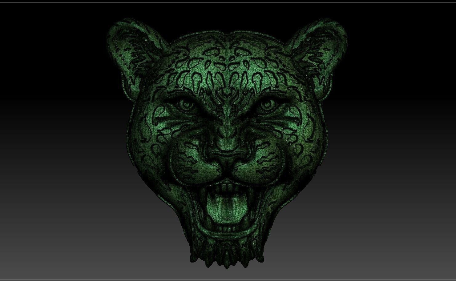 TIGER PENDENT 3D print model_9