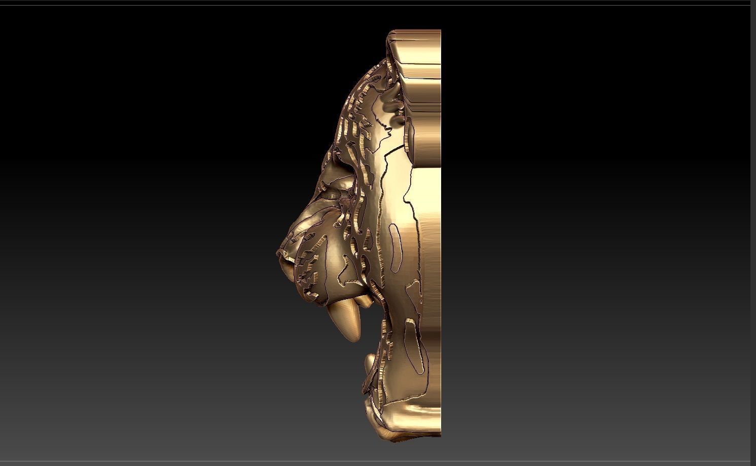 TIGER PENDENT 3D print model_3