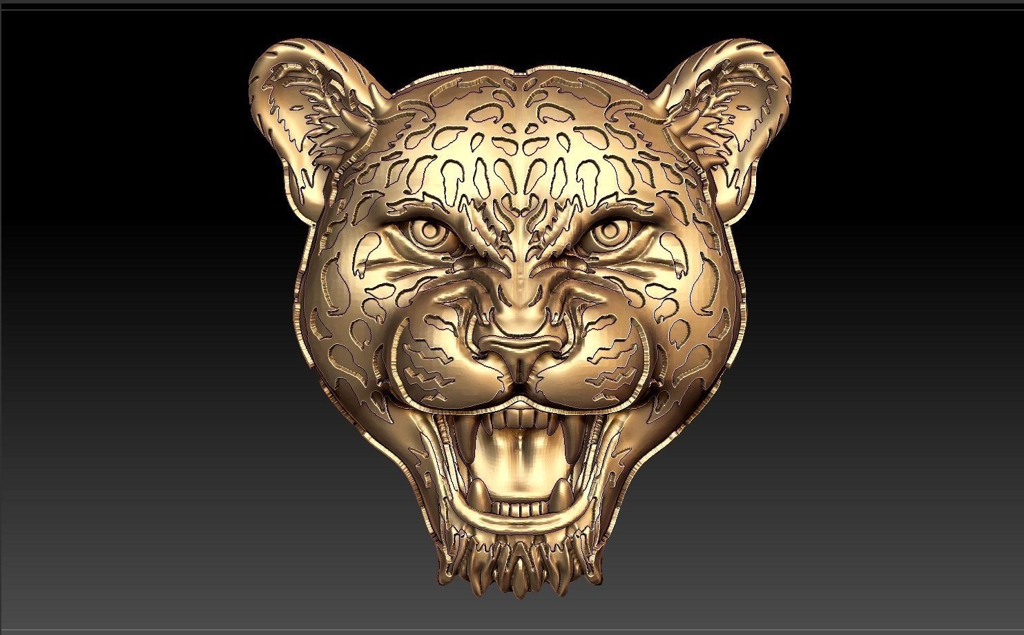 TIGER PENDENT 3D print model_1