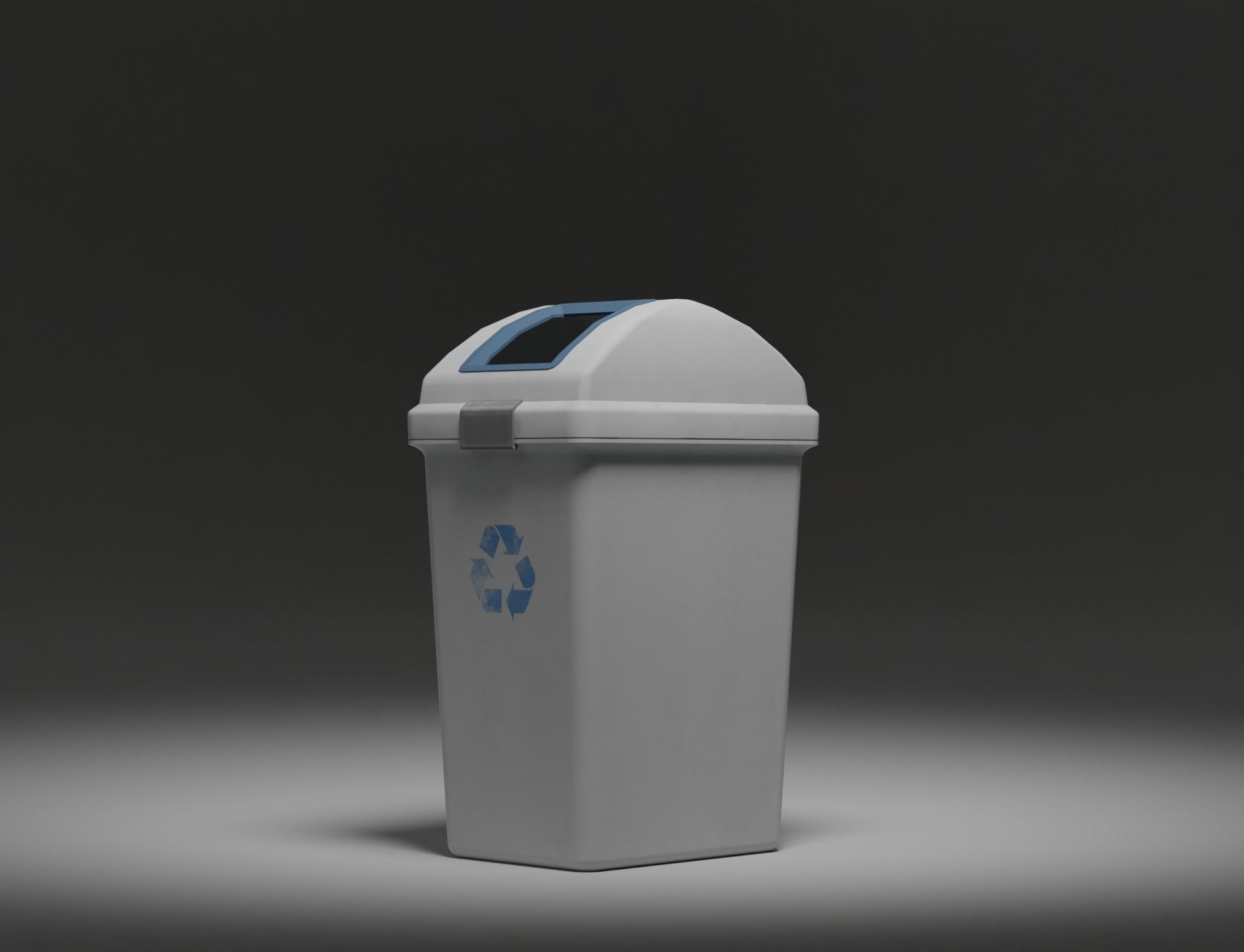 Low-Poly 2Color Dust Box Low-poly 3D model_9