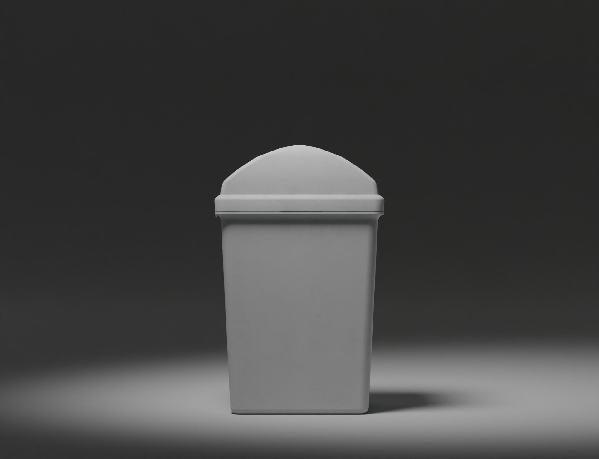 Low-Poly 2Color Dust Box Low-poly 3D model_4