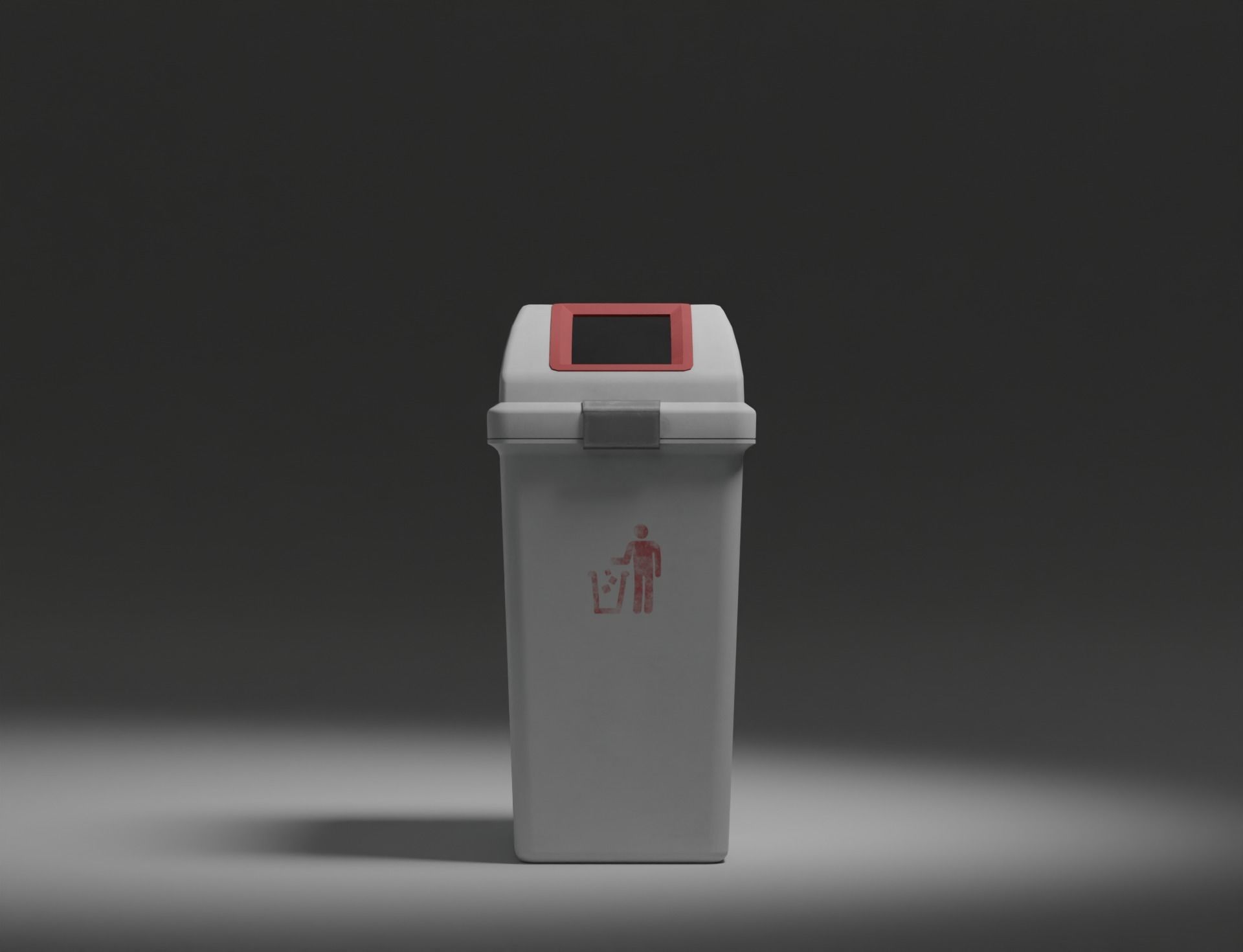 Low-Poly 2Color Dust Box Low-poly 3D model_2