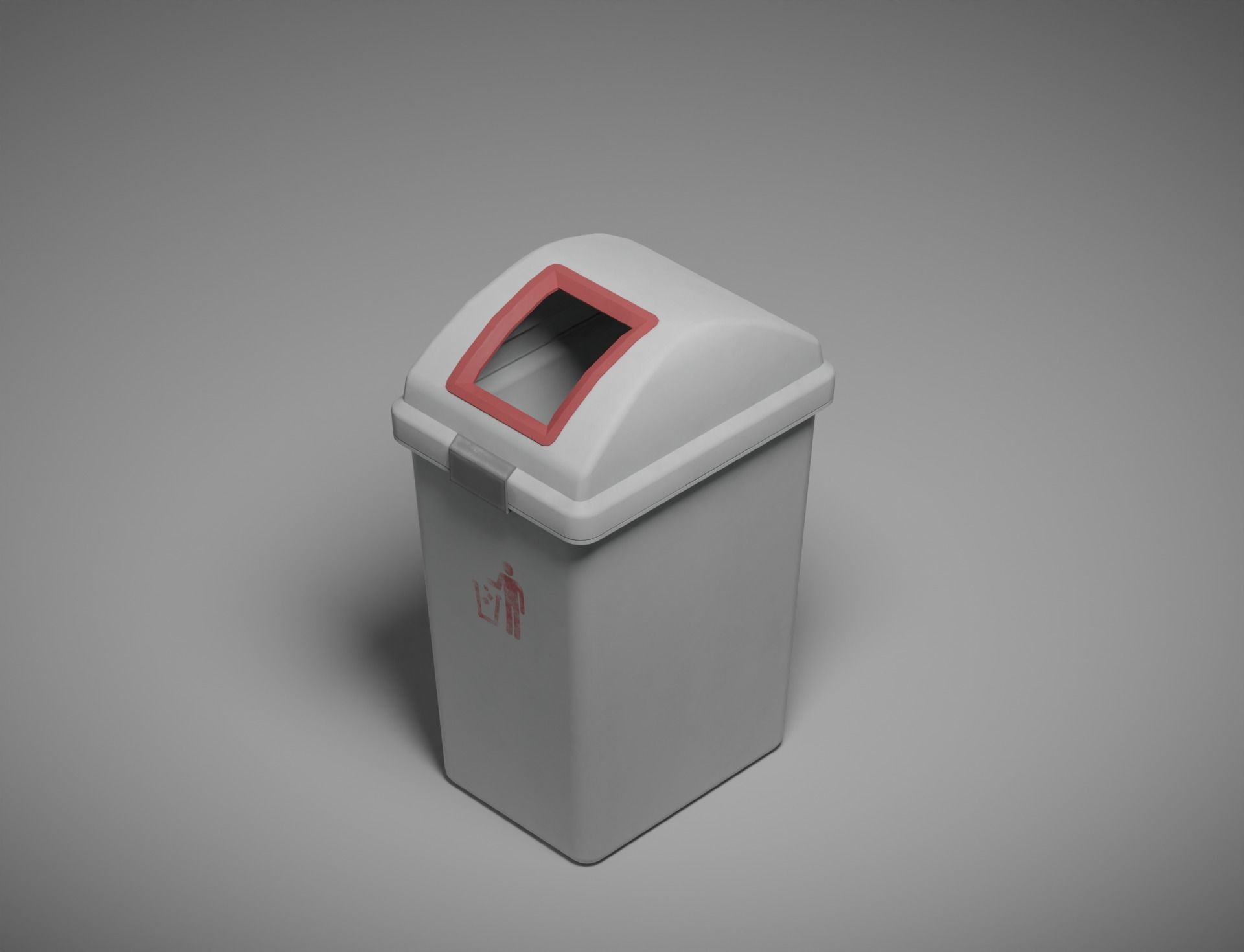 Low-Poly 2Color Dust Box Low-poly 3D model_6