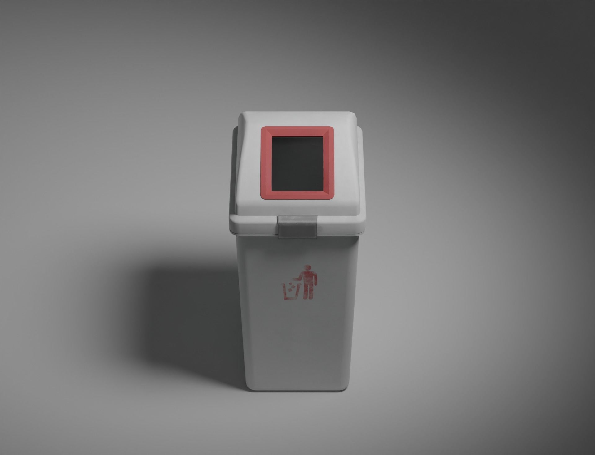 Low-Poly 2Color Dust Box Low-poly 3D model_5