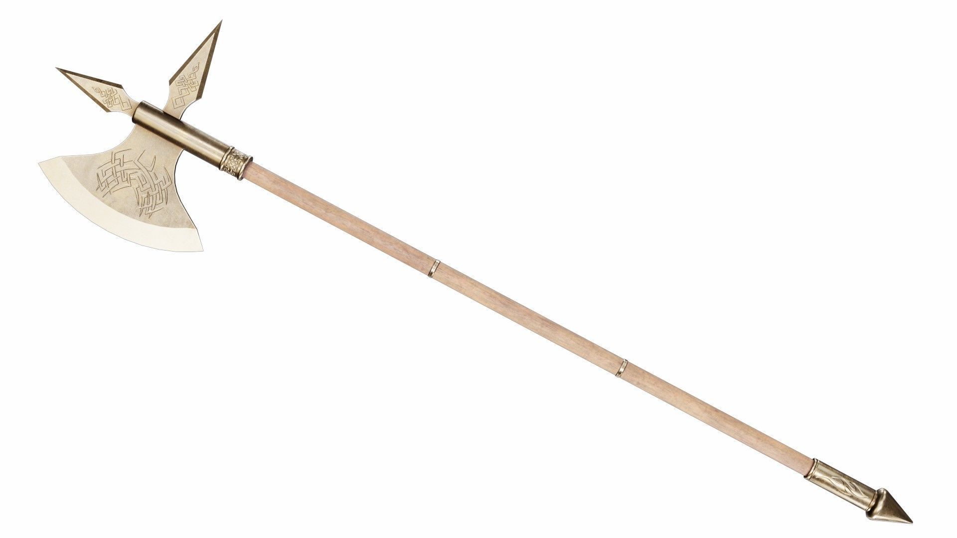 Halberd 03 Low-poly 3D model_1