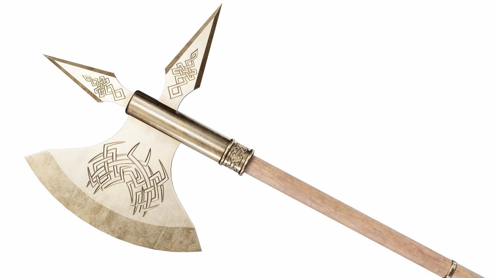 Halberd 03 Low-poly 3D model_2