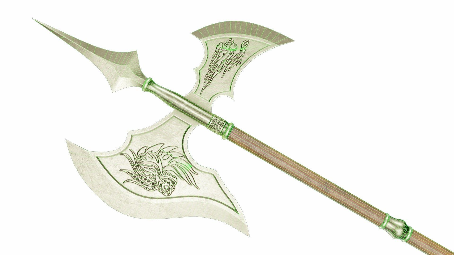 Halberd 06 3D model_6