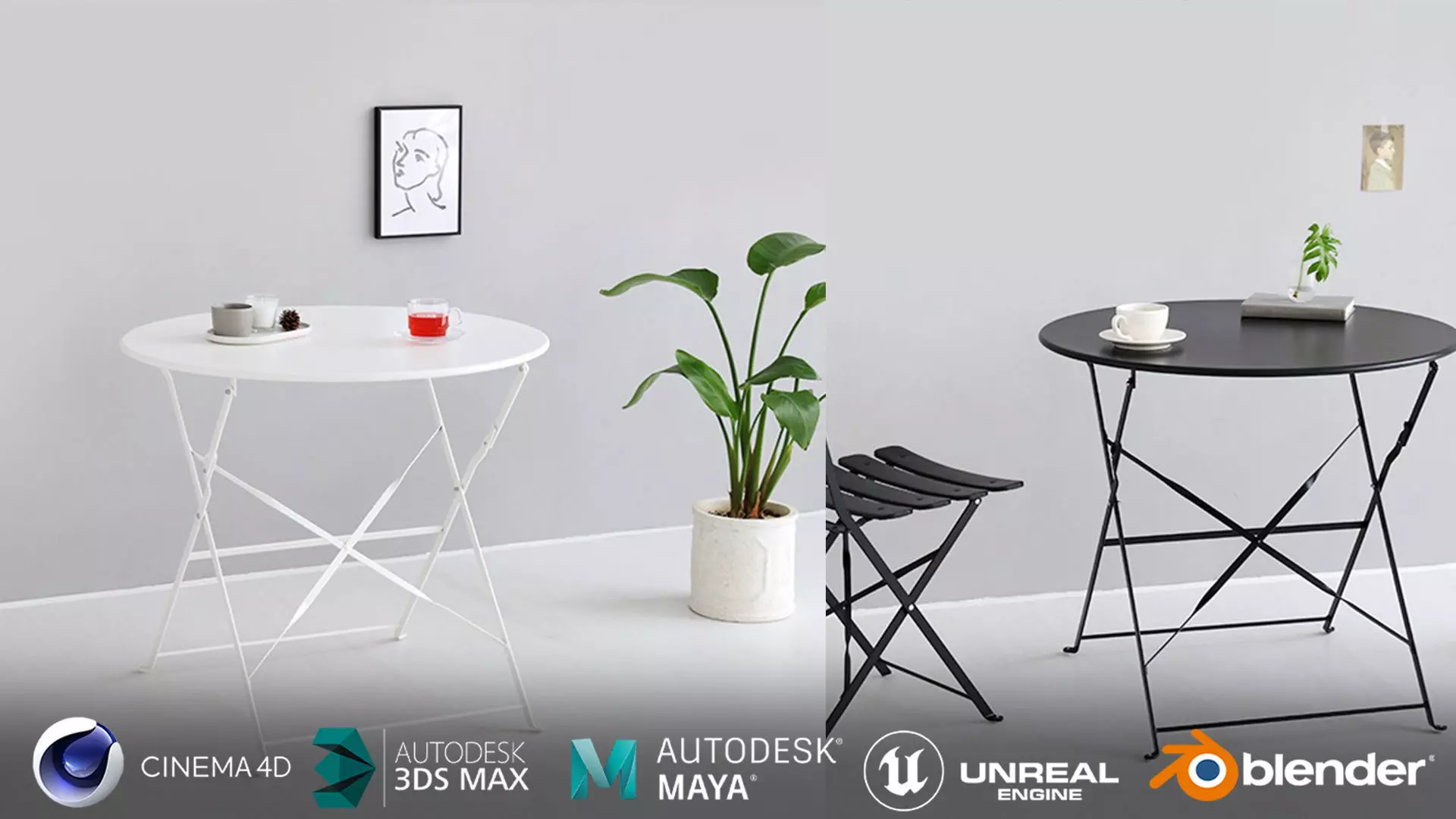 BROMSON vintage table 3D model_0