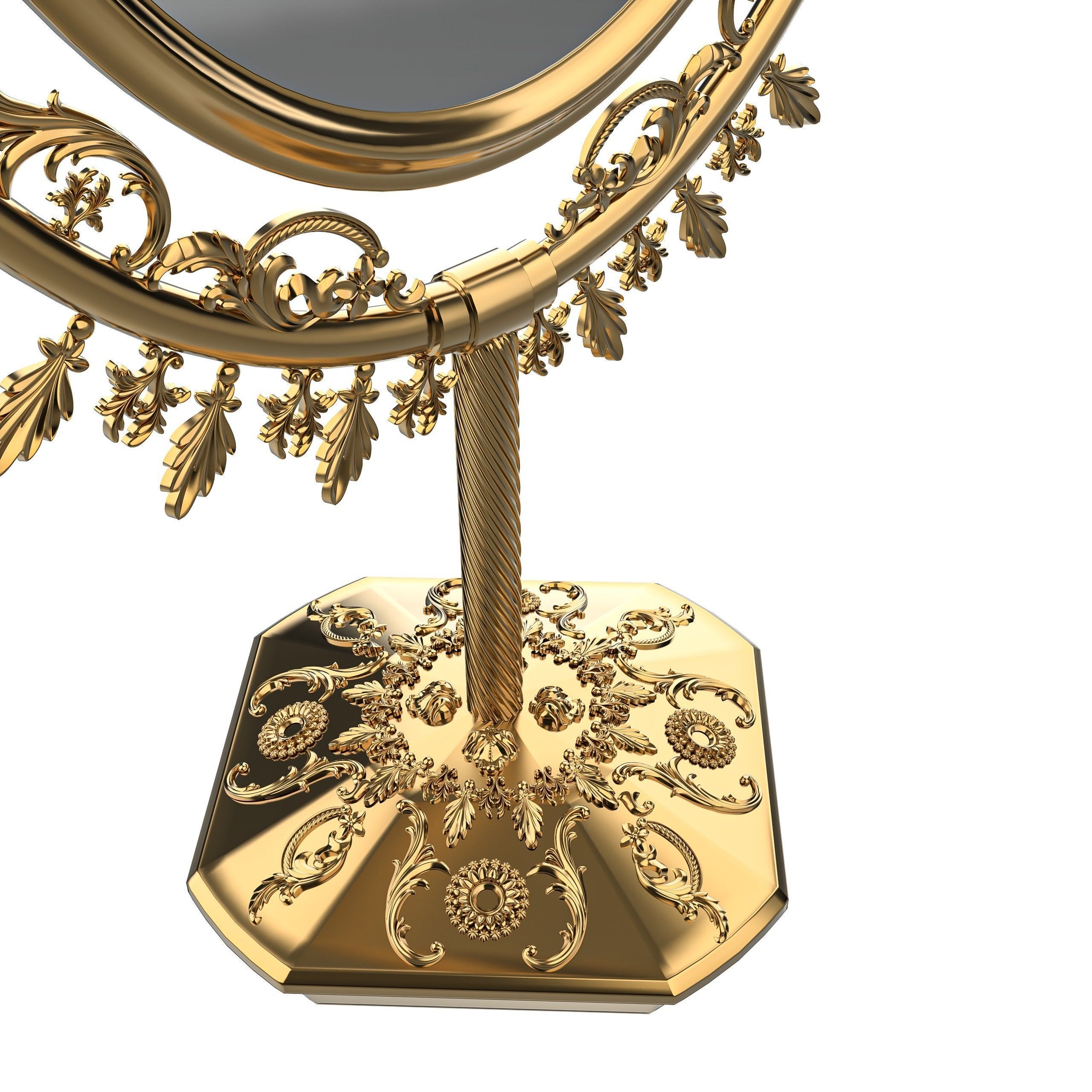 Antique Mirror 3D model_2