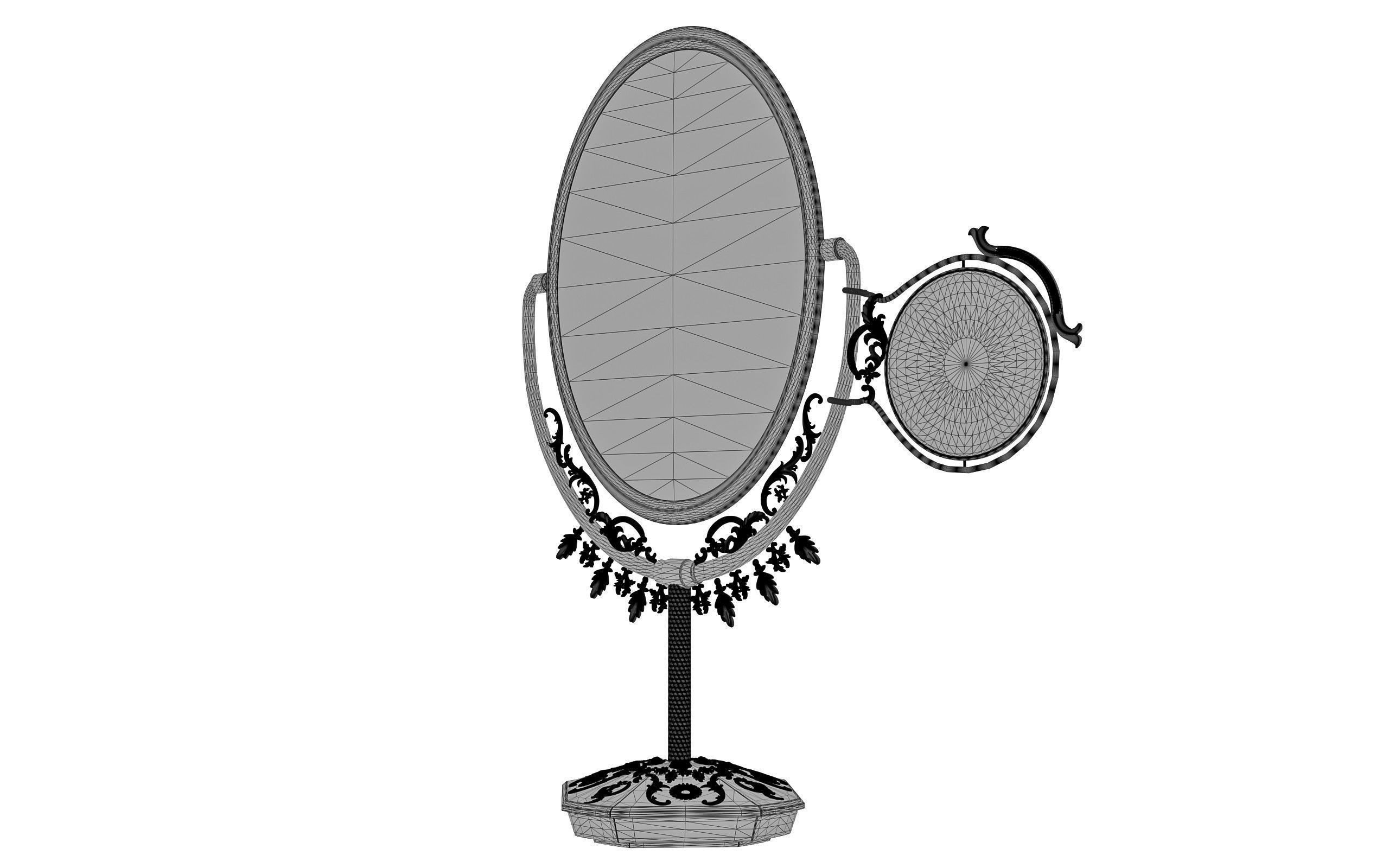 Antique Mirror 3D model_19