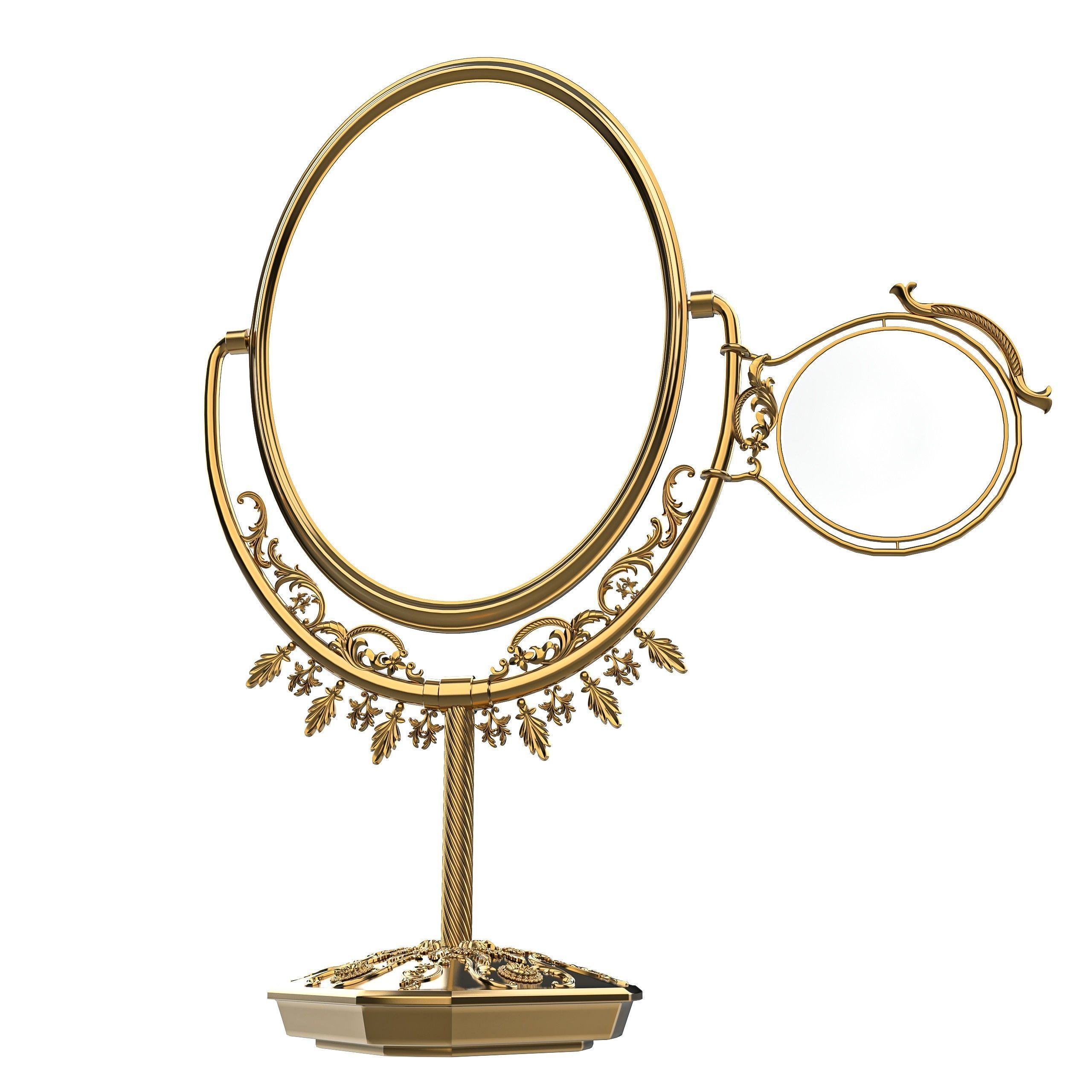 Antique Mirror 3D model_7