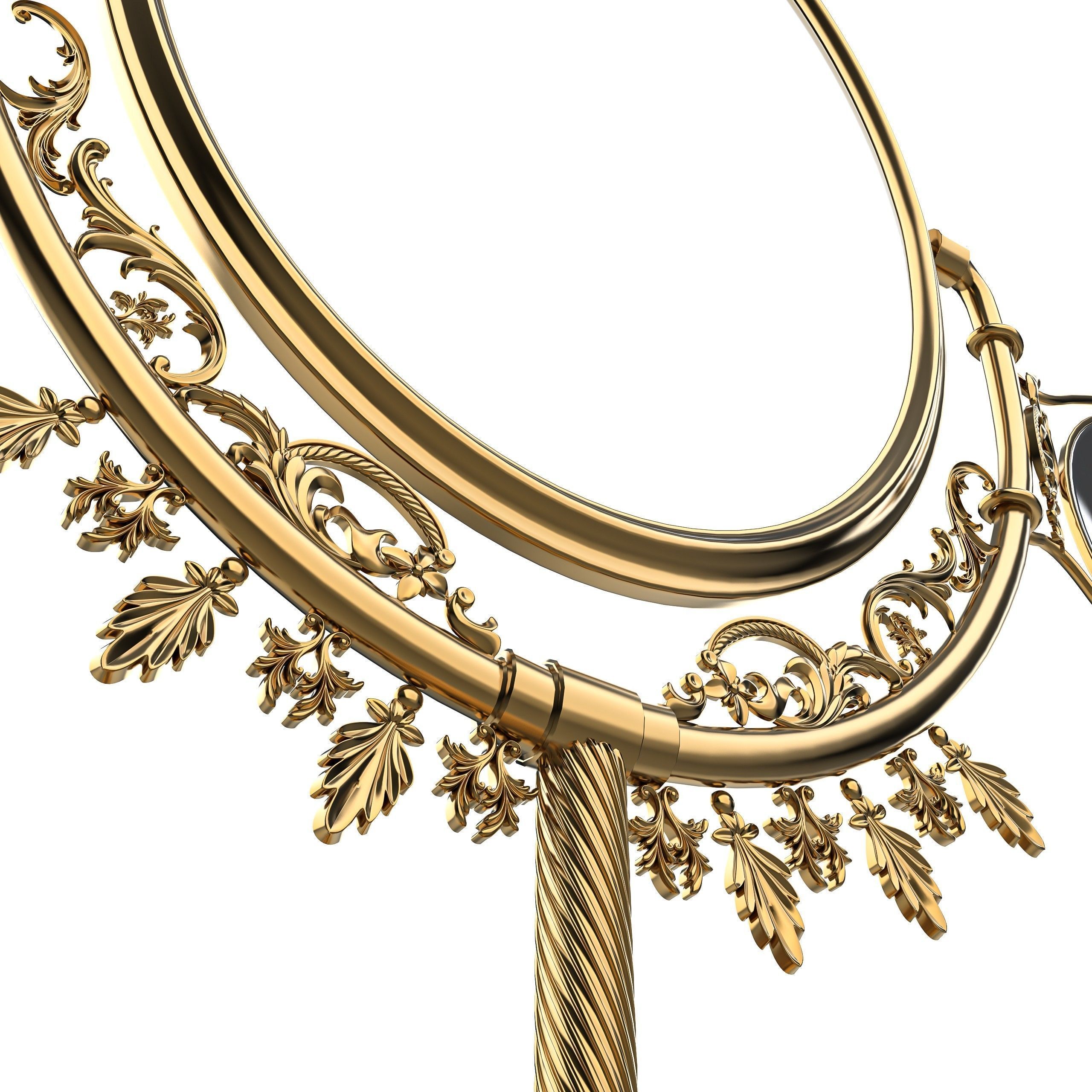 Antique Mirror 3D model_1