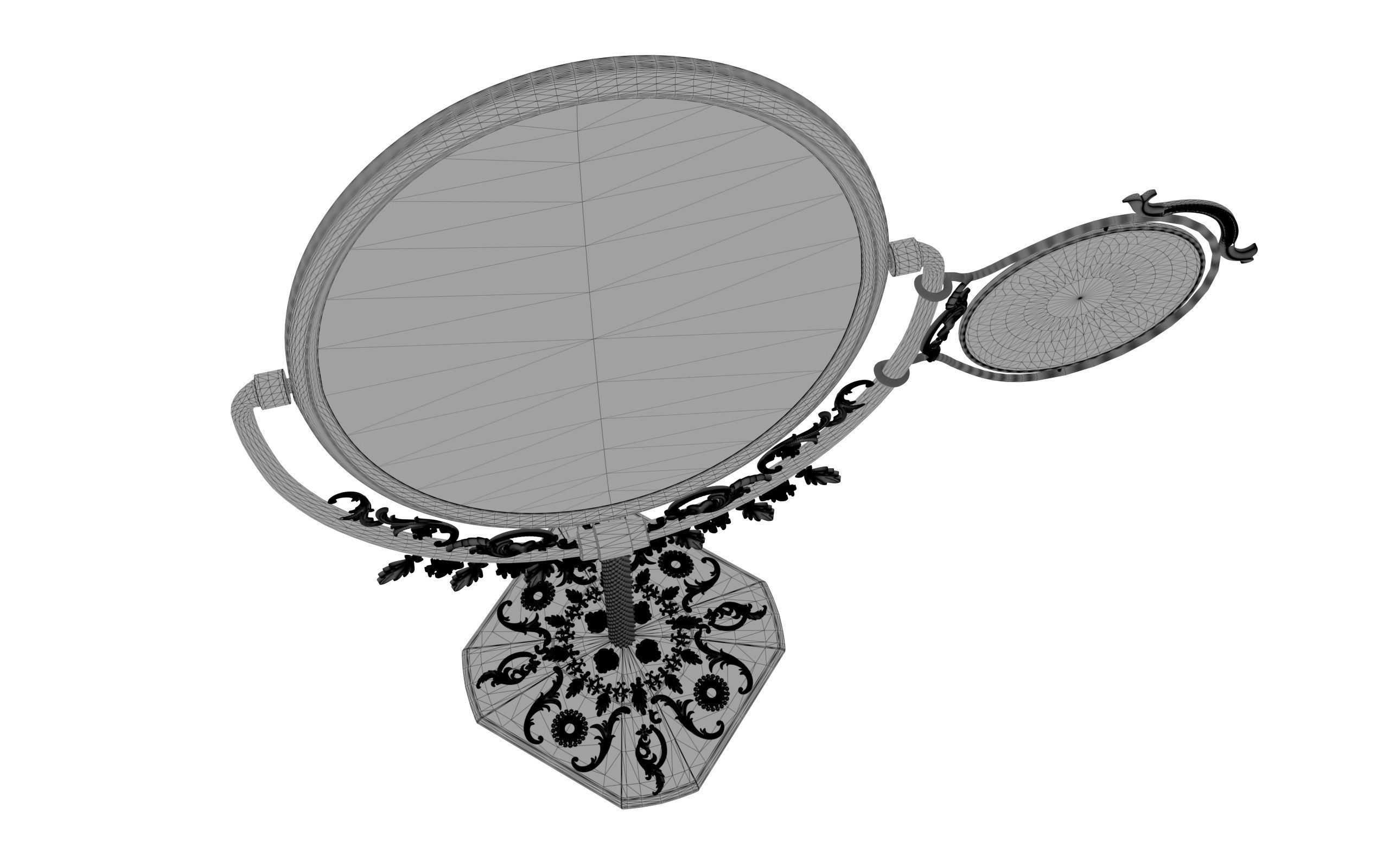 Antique Mirror 3D model_17