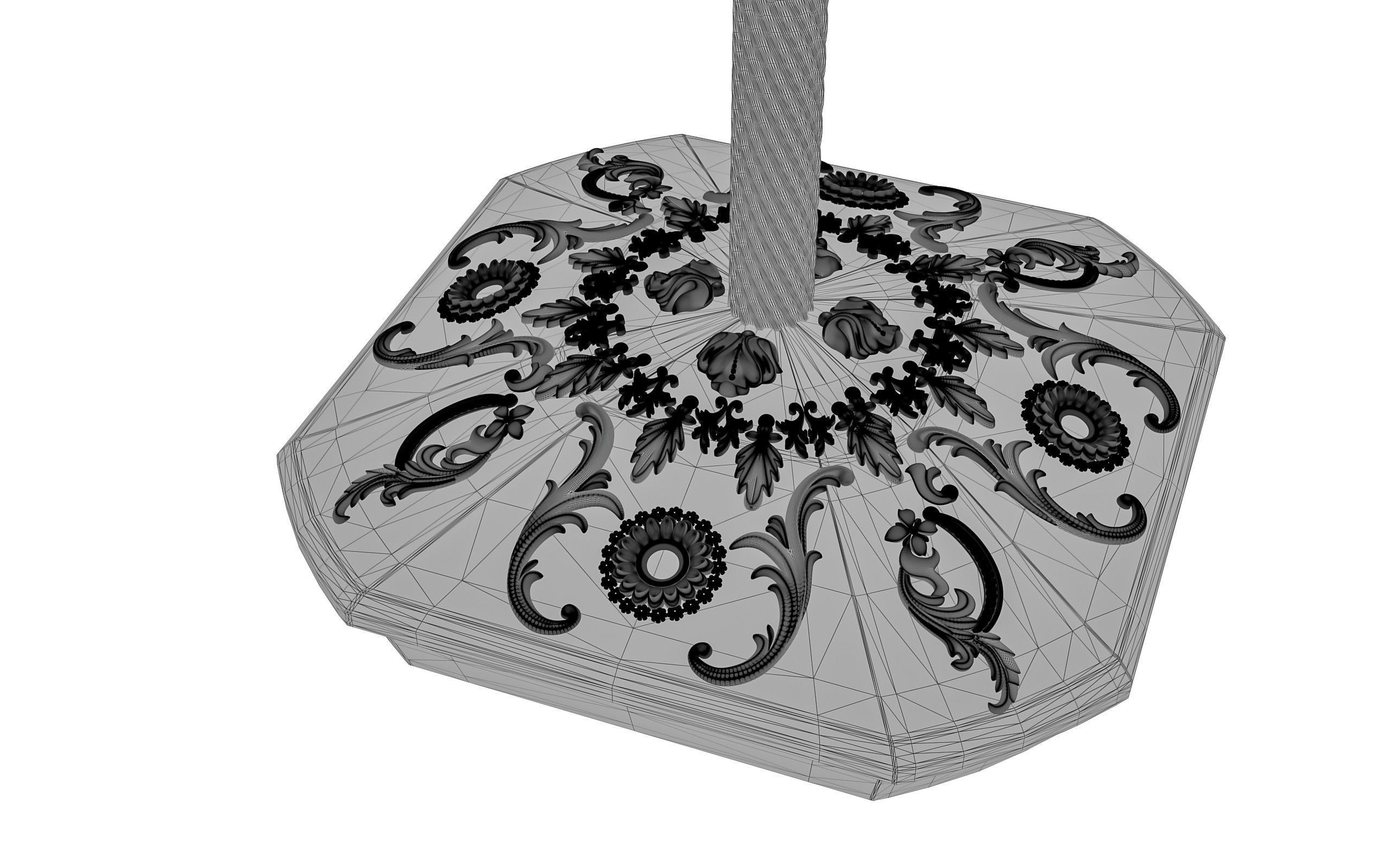 Antique Mirror 3D model_15