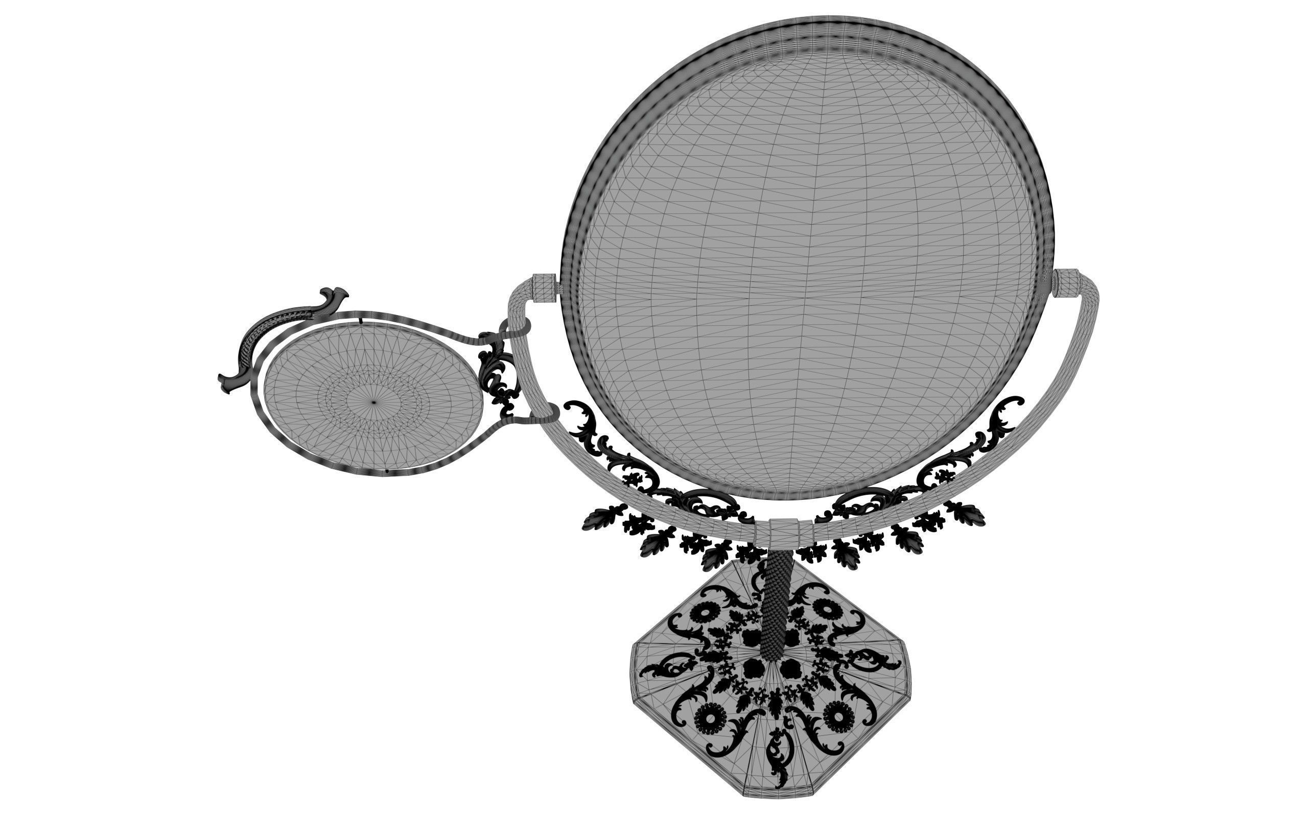 Antique Mirror 3D model_18