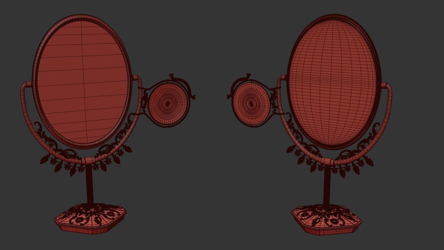 Antique Mirror 3D model_13