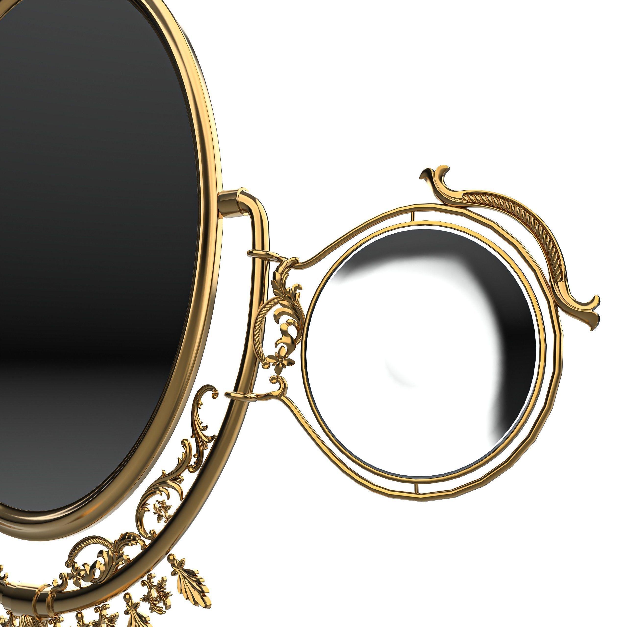 Antique Mirror 3D model_4