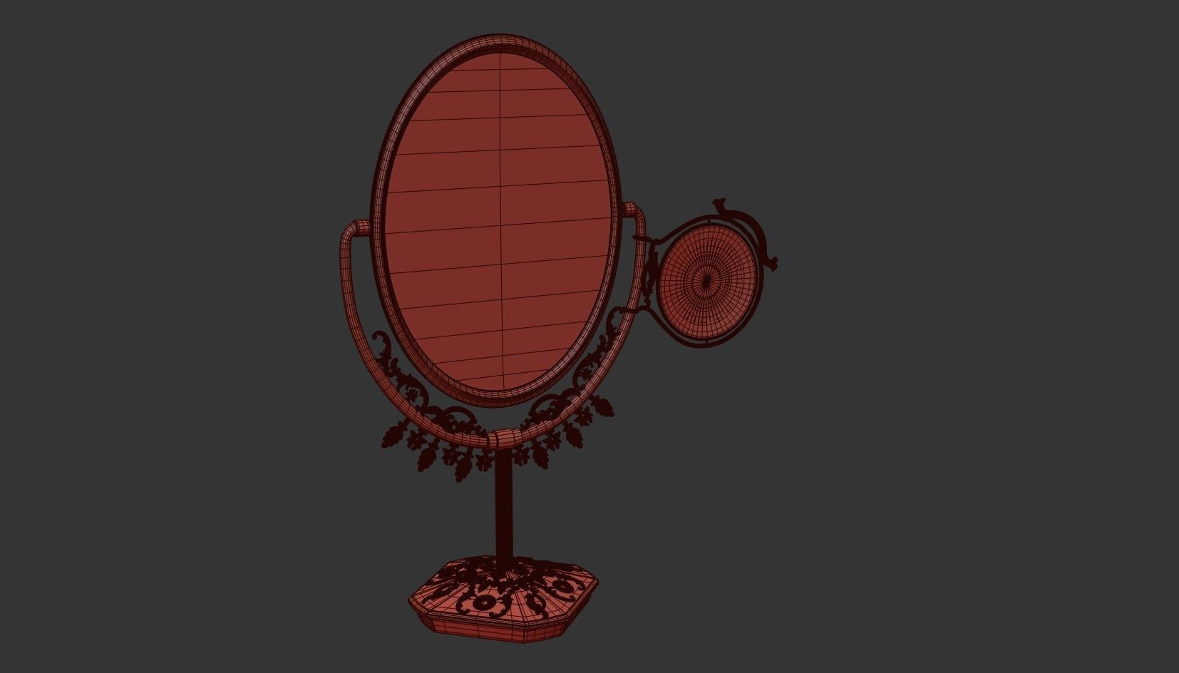 Antique Mirror 3D model_14